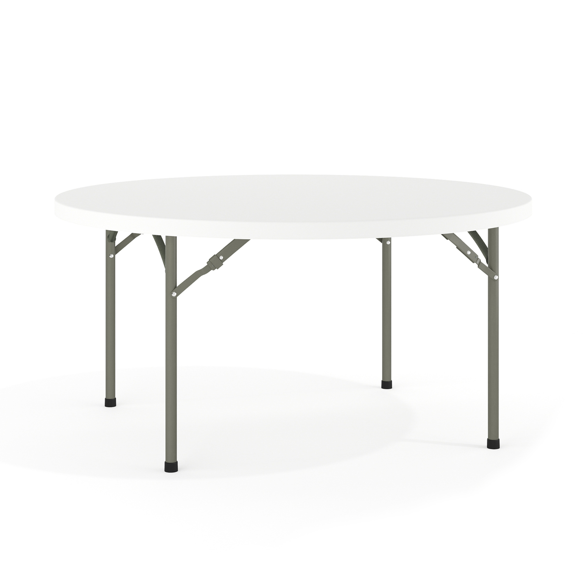 Flash Furniture 5Ft. Round Plastic Folding Table, Granite White, 880-Lb. Load Capacity, Model# DADYCZ152RGW